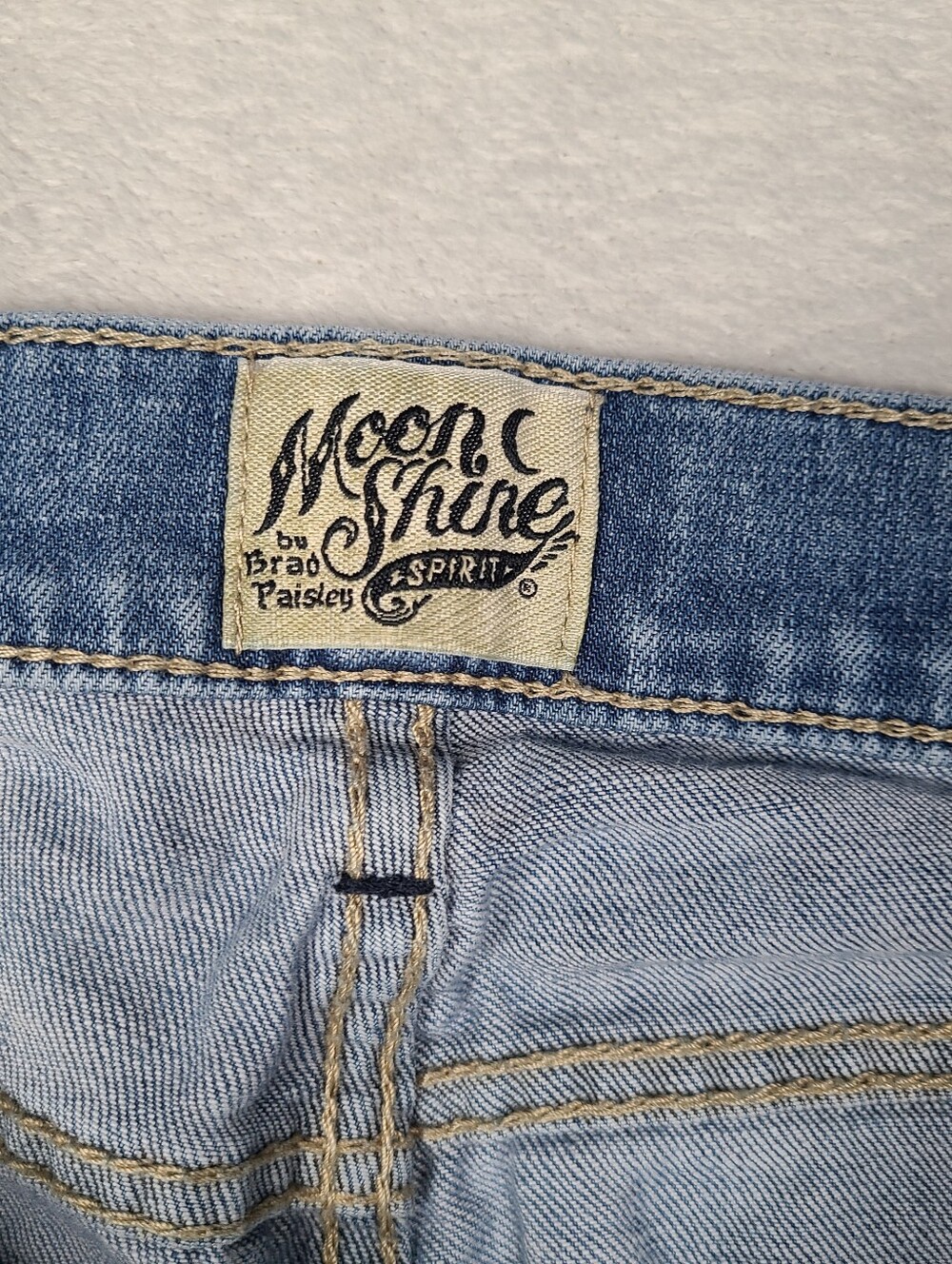 Moonshine Spirit Men's 36x32 120 Proof Jeans Slim Boot Leg Light Wash Blue Denim - Picture 4 of 16